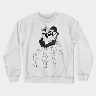 BBOONIE Abstract Fingers Black Crewneck Sweatshirt